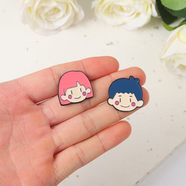 Cartoon Couple Pin Badges Wholesale (4)