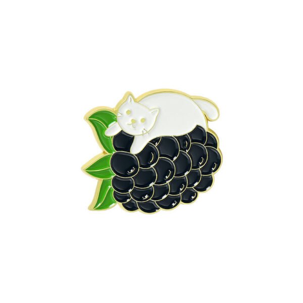 Cat Fruit Enamel Pins Custom Designs (4)